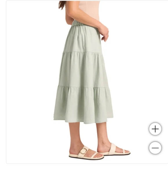 NWT Matty M Women's Linen Blend Skirt Light Green XS - Picture 2 of 4